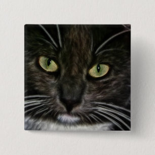 Cat 15 Cm Square Badge