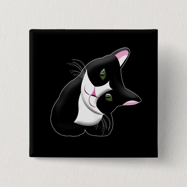 Cat 15 Cm Square Badge (Front)