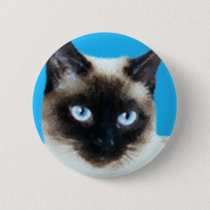 Cat 1 6 cm round badge