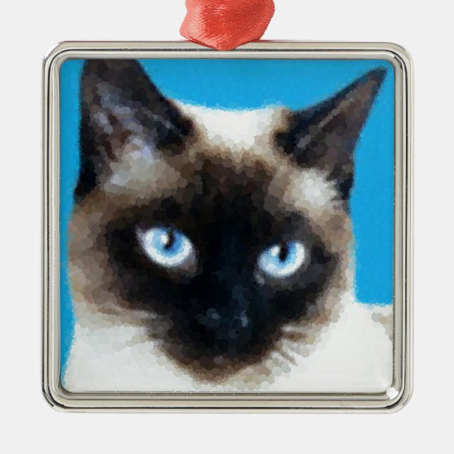 Cat 1 metal ornament (Front)