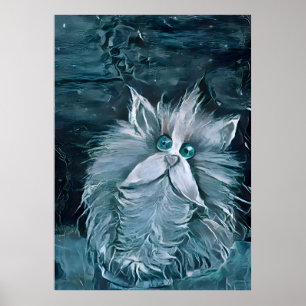 Cat 1 - Staring at you Poster
