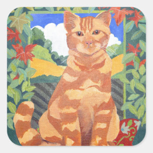 Cat 2014 square sticker