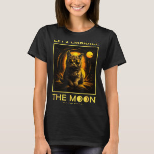 Cat 2024 Total Solar Eclipse Embrace Moon Funny Ca T-Shirt