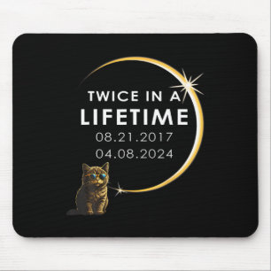 Cat 2024 Total Solar Eclipse Twice In A Lifetime Mouse Pad