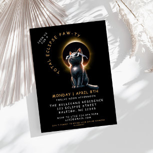 Cat 2024 Total Solar Eclipse Viewing Party  Invitation