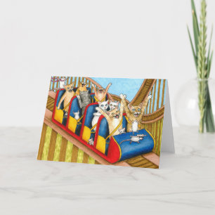 Cat 385 funny Greeting Card