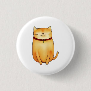Cat 3 Cm Round Badge