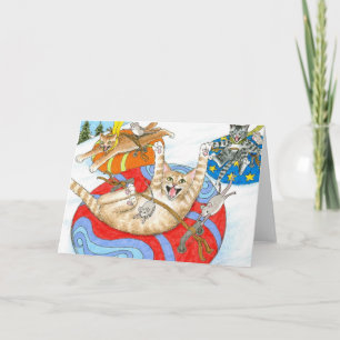 Cat 438 funny Greeting Card