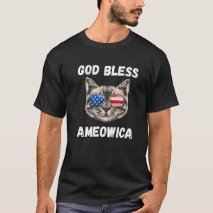 Cat 4Th Of July Ameowica Merica Men Women USA Amer T-Shirt