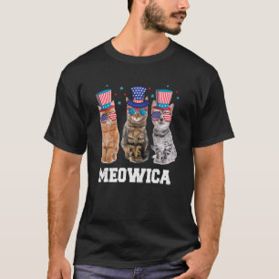 Cat 4th Of July Independence Day America Kittens T-Shirt