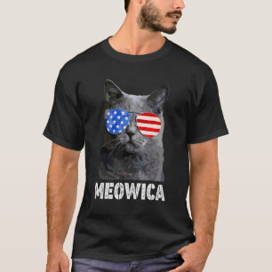 Cat 4th Of July Meowica Merica Men Usa American Fl T-Shirt