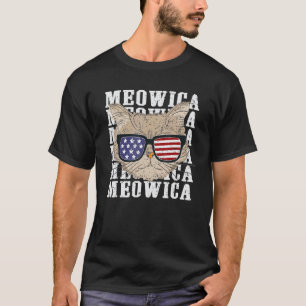 Cat 4th Of July Meowica Merica Men Usa American Fl T-Shirt