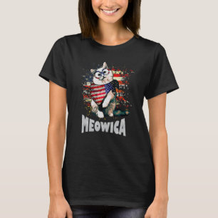 Cat 4th Of July Meowica Merica Men Usa American Fl T-Shirt
