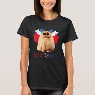 Cat 4th Of July Meowica Merica Men Usa American Fl T-Shirt