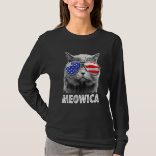 Cat 4th Of July Meowica Merica Men Usa American Fl T-Shirt