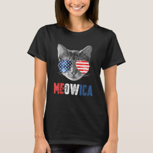 Cat 4th Of July Meowica Merica Men Usa American T-Shirt