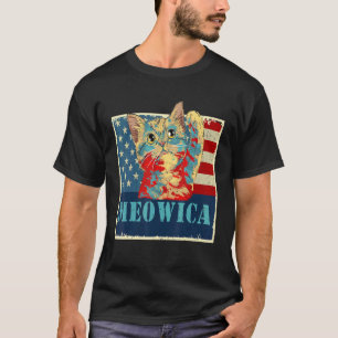 Cat 4th Of July Meowica Merica T-Shirt