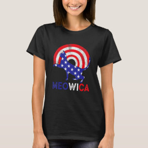 Cat 4th Of July Meowica Merica Usa American Flag R T-Shirt
