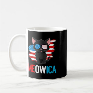 Cat 4th Of July Meowica Patriotic Kitten American  Coffee Mug