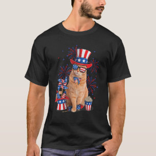 Cat 4th Of July  Mericat Merica Men USA American F T-Shirt