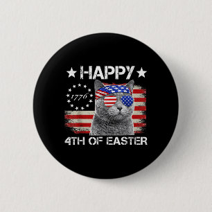 Cat 4th of July s Meowica Merica Men USA American 6 Cm Round Badge