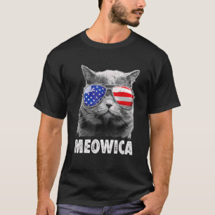 Cat 4th Of July S Meowica Merica Men Usa American T-Shirt