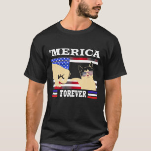 Cat 4Th Of July S Meowica Merica Men USA American T-Shirt