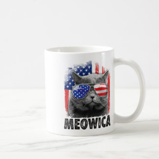 Cat 4th Of July Shirts Meowica Merica Men Usa Amer Coffee Mug
