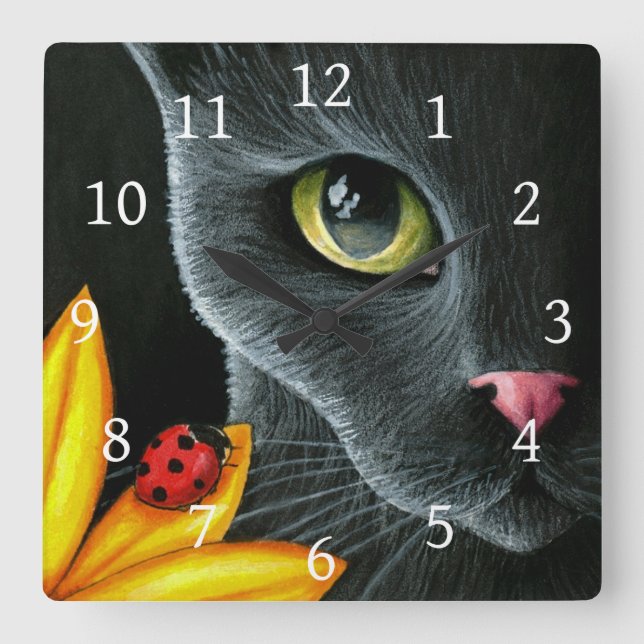 Cat 510 square wall clock (Front)