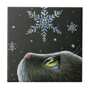 Cat 532 Snowflakes Ceramic Tile