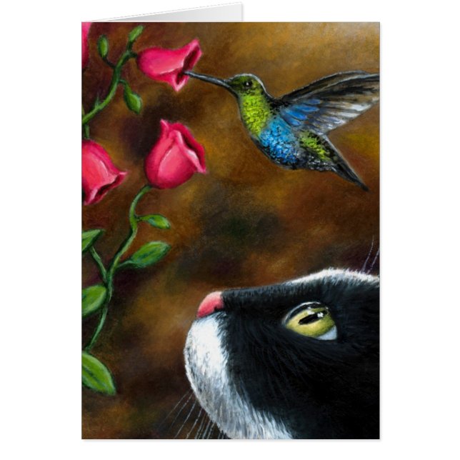 Cat 571 Tuxedo with Hummingbird (Front)