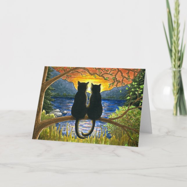 Cat 582 black cats card (Front)