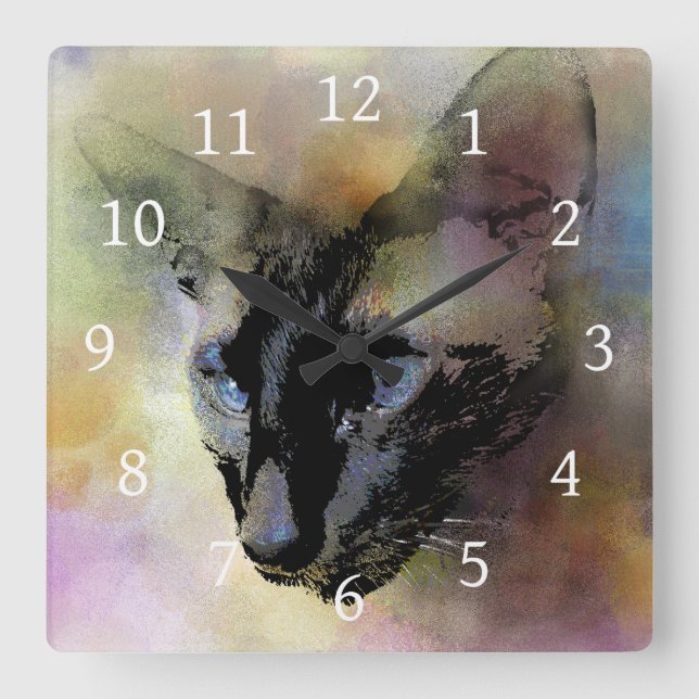 Cat 620 square wall clock (Front)