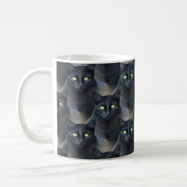 cat 621 Black cat Coffee Mug (Left)