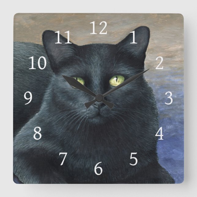 Cat 621 square wall clock (Front)
