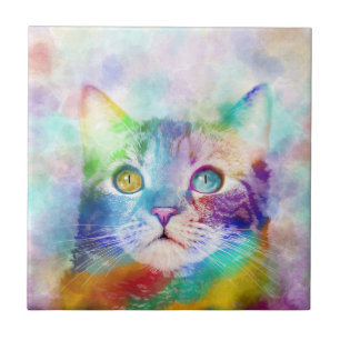 cat 663 multicolor cat ceramic tile