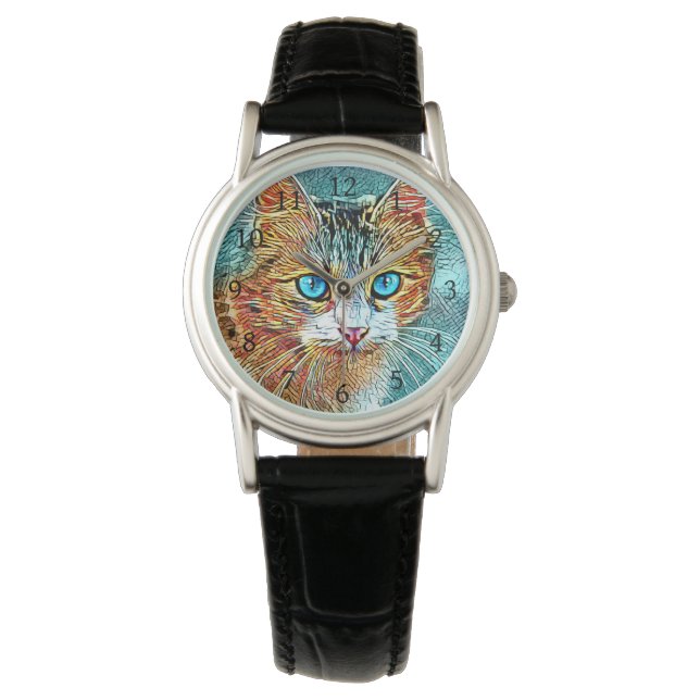 Cat 685 Turquoise Orange Watch (Front)