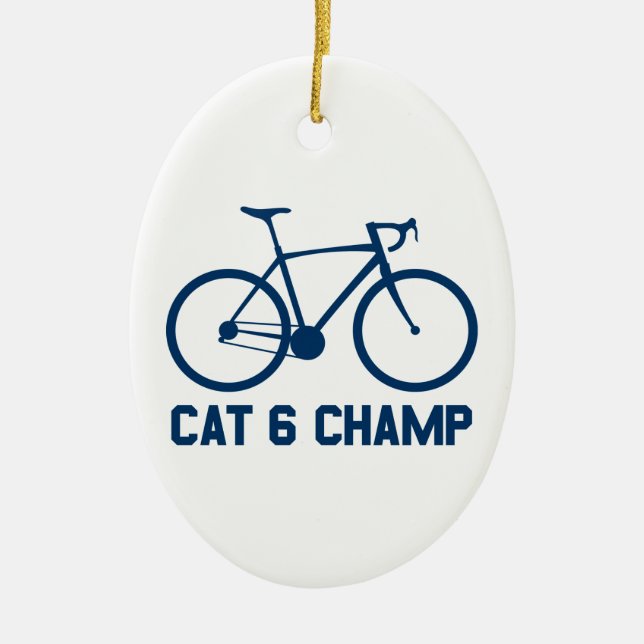 CAT 6 Champ Ceramic Tree Decoration (Front)