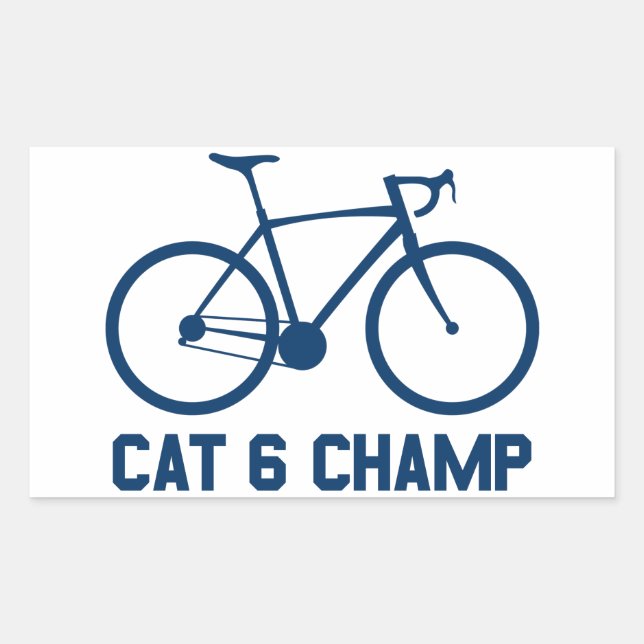 CAT 6 Champ Rectangular Sticker (Front)