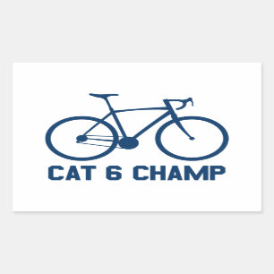 CAT 6 Champ Rectangular Sticker