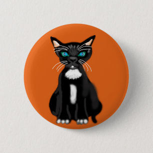 cat 6 cm round badge