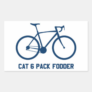 CAT 6 Pack Fodder Rectangular Sticker