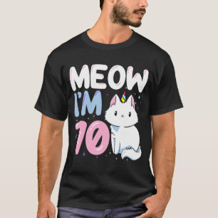 Cat 70th birthday party purr-fect vet kitten fur T-Shirt