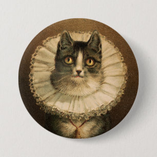 Cat 7.5 Cm Round Badge