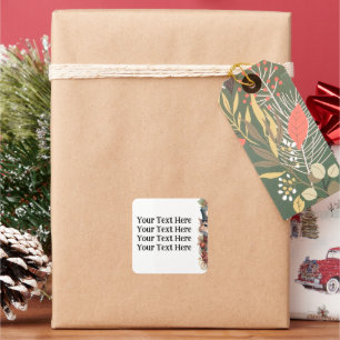 Cat 7 Christmas Holiday kitten Square Sticker