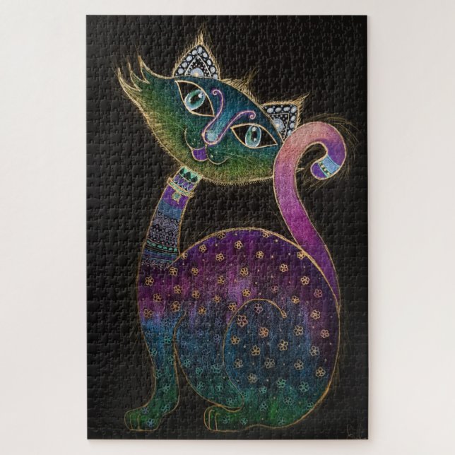 Cat 7 - Lucky no 7  Jigsaw Puzzle (Vertical)