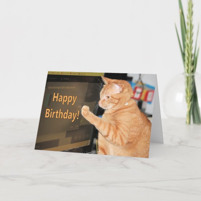 cat·a·stroph·ic birthdays not allowed card (Front)