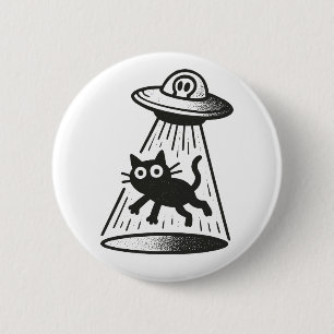 Cat Abduction 6 Cm Round Badge