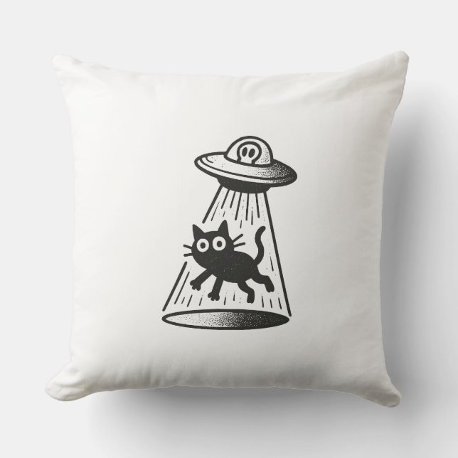 Cat Abduction Cushion (Front)