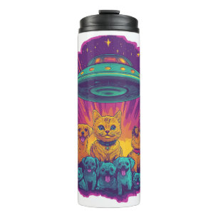 Cat Abduction Squad � Funny Alien Kitty Sci-Fi Thermal Tumbler